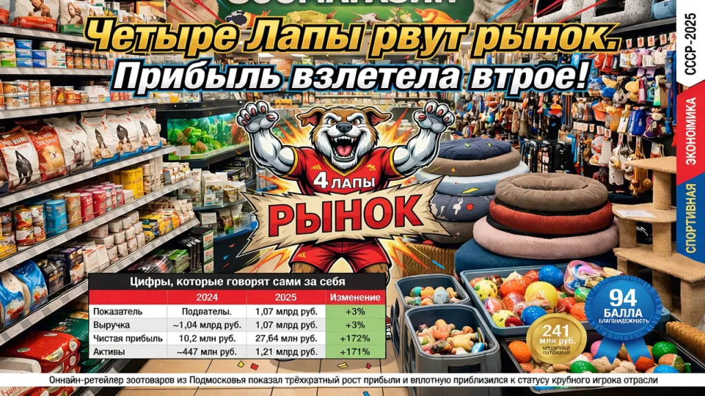 Четыре Лапы рвут рынок. Прибыль взлетела втрое!