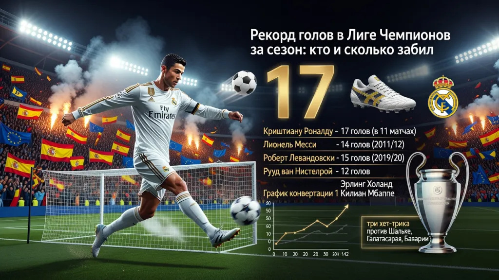 Рекорд голов в Лиге Чемпионов за сезон: кто и сколько забил